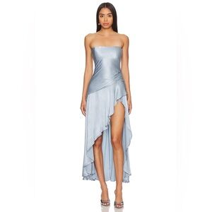 BARDOT Lorenza Strapless Asymmetric Hem Satin Cocktail Dress ❤️NWT❤️IN STORES❤️
